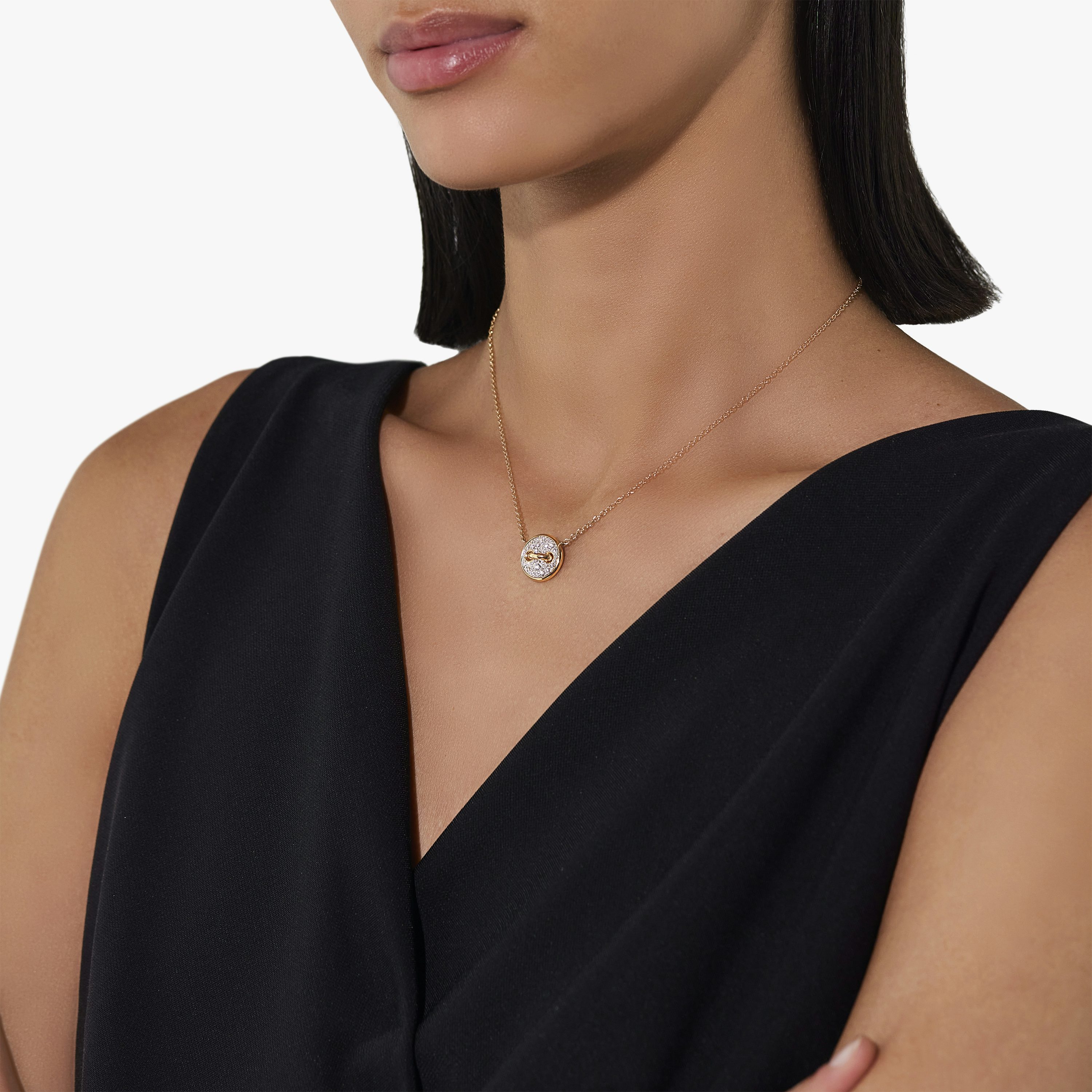 Pom Pom Dot Necklace with pendant 1