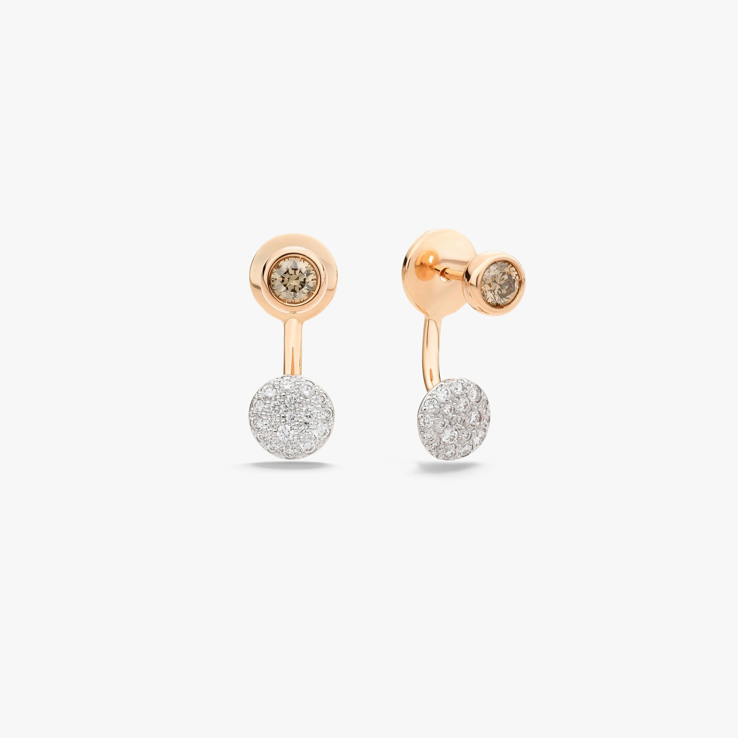 Sabbia | Brown & White Diamond Earring | Pomellato