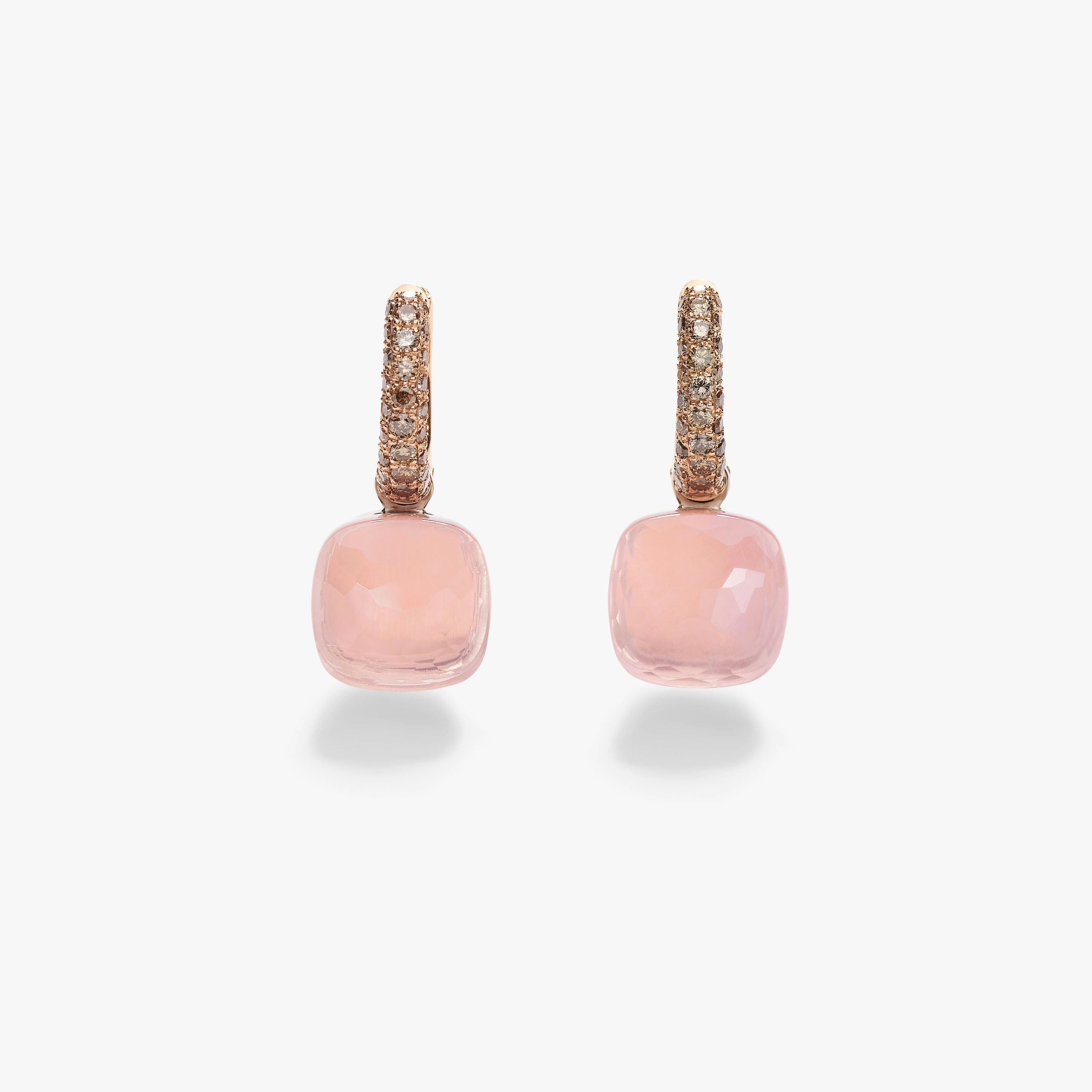 Boucles D’Oreilles Nudo Quarzo Rosa Classic 1